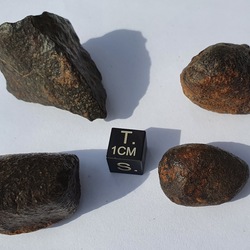 4 NWA XXX Meteorites - 103.0 g in Total