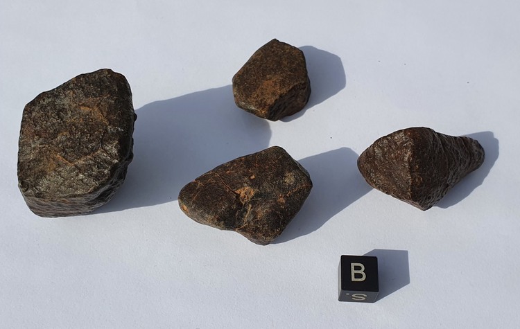 4 NWA XXX Meteorites - 156.6 g in Total